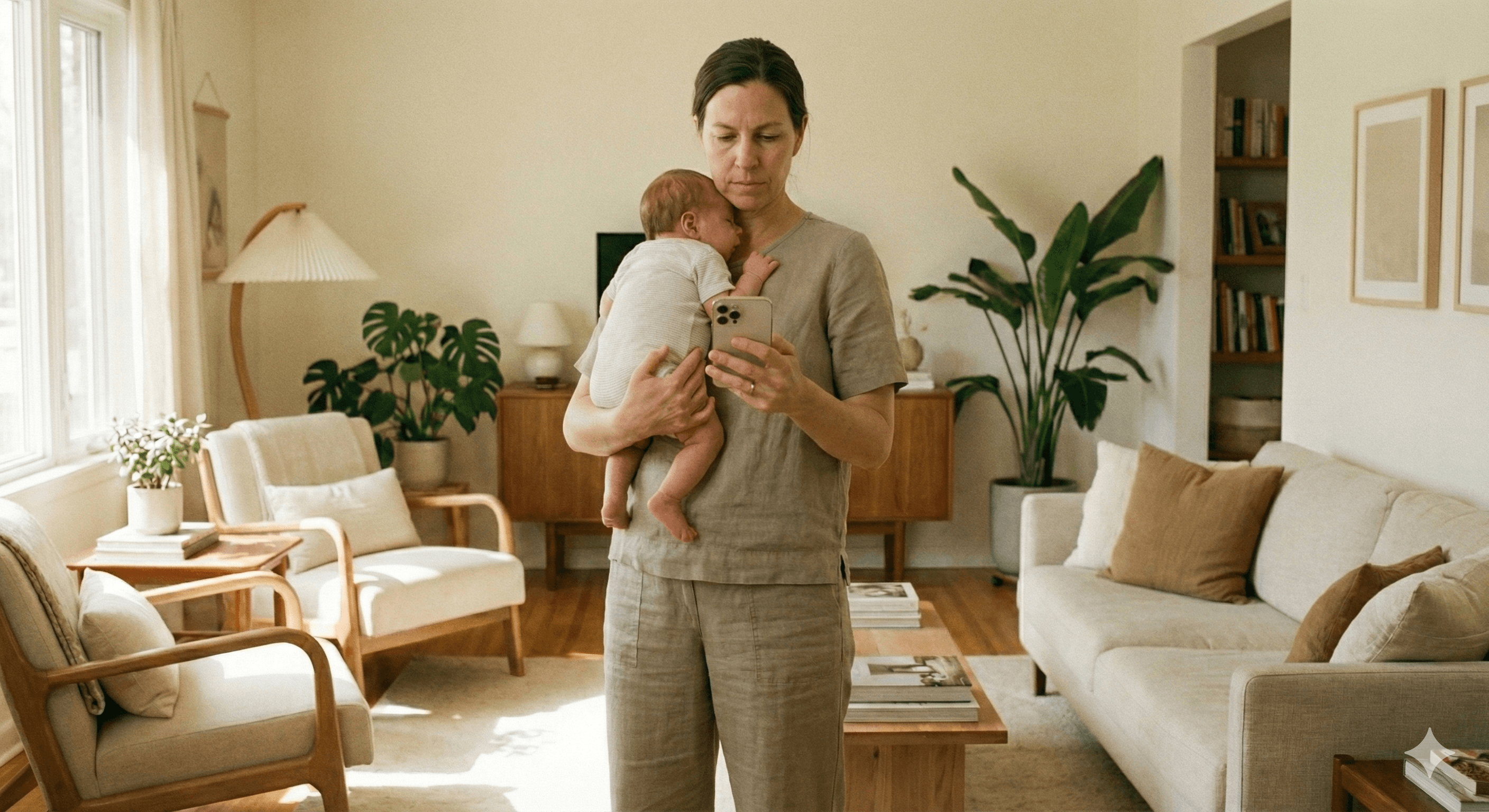 Nanny distracted by phone — Danger